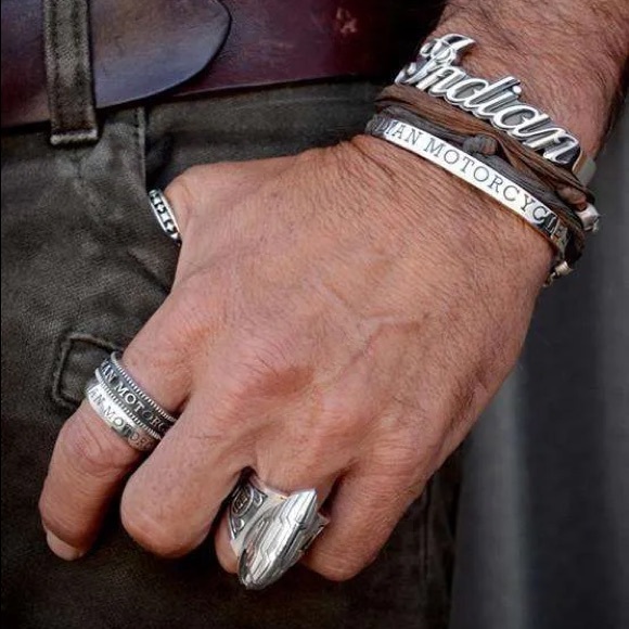 King Baby Indian script loco cuff Motorcycle bracelet - Picture 1 of 7